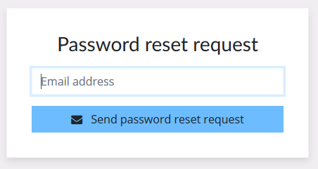 Request a Password Reset