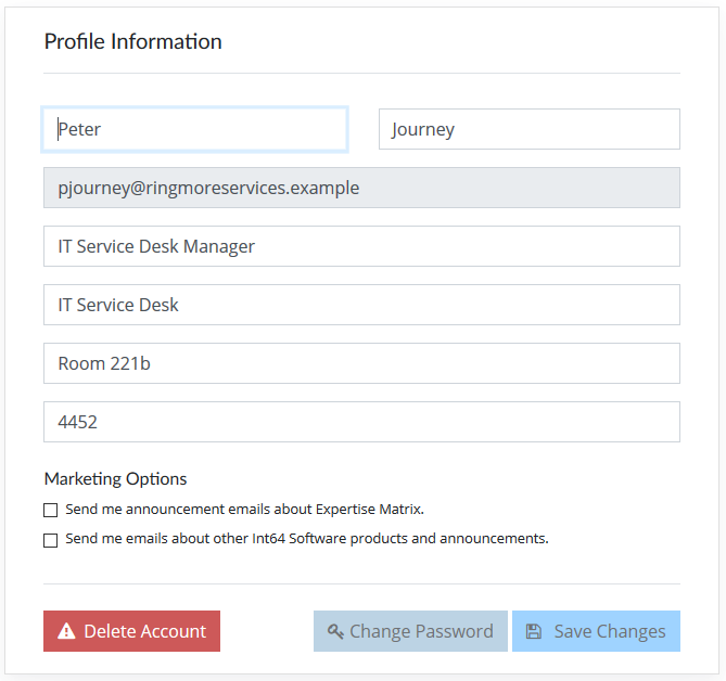 Editing Your Profile Information