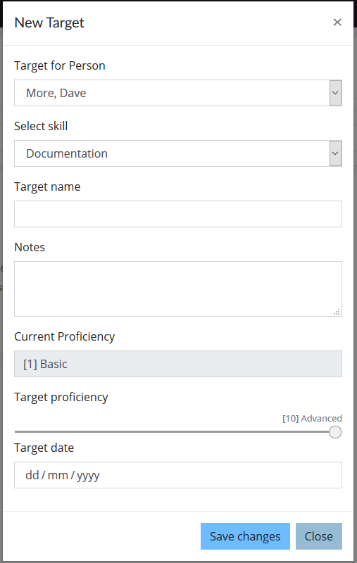 Managing a Target for Another Person